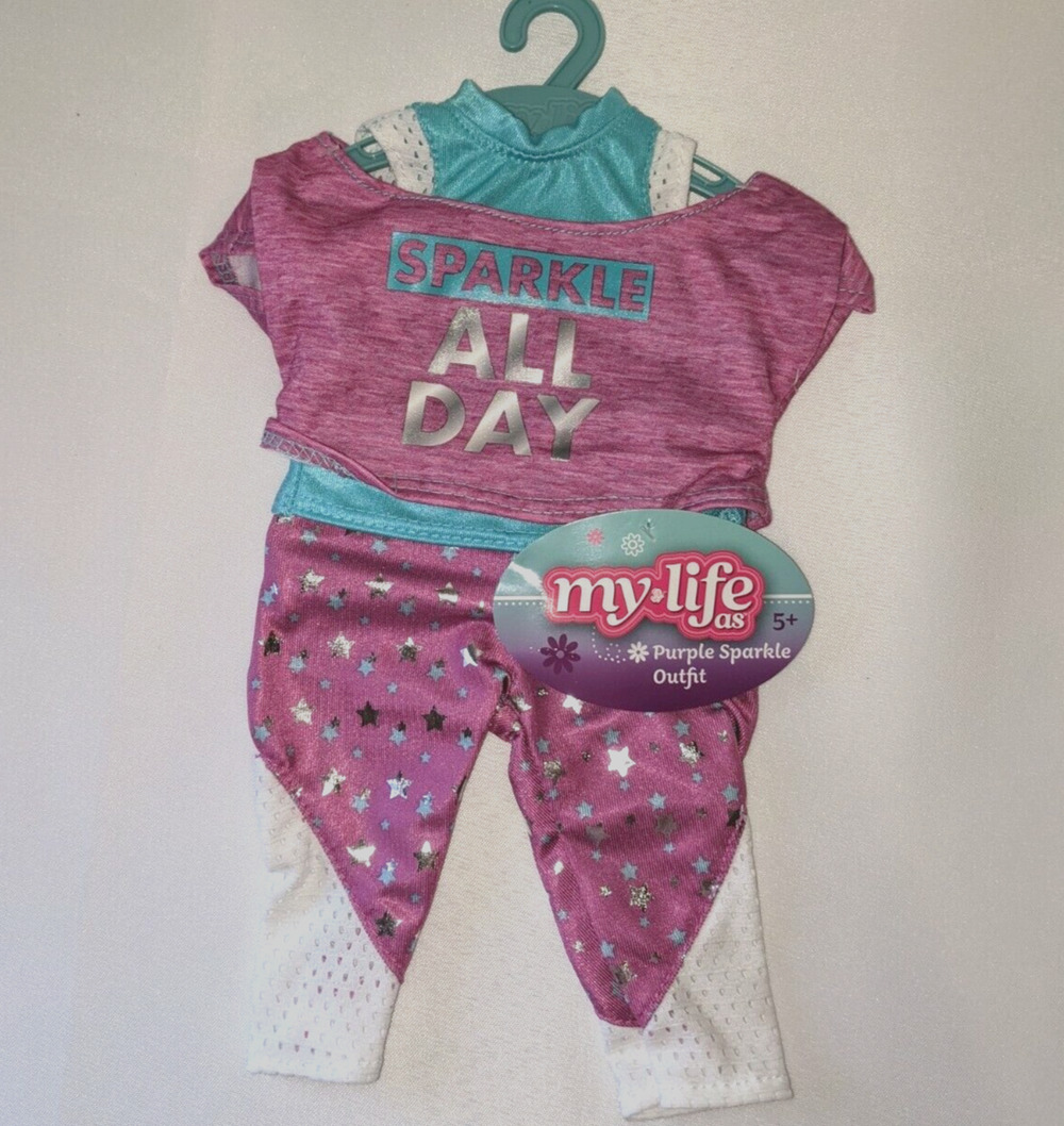 My Life AS Purple Sparkle Outfit NWT Fits 18" Dolls